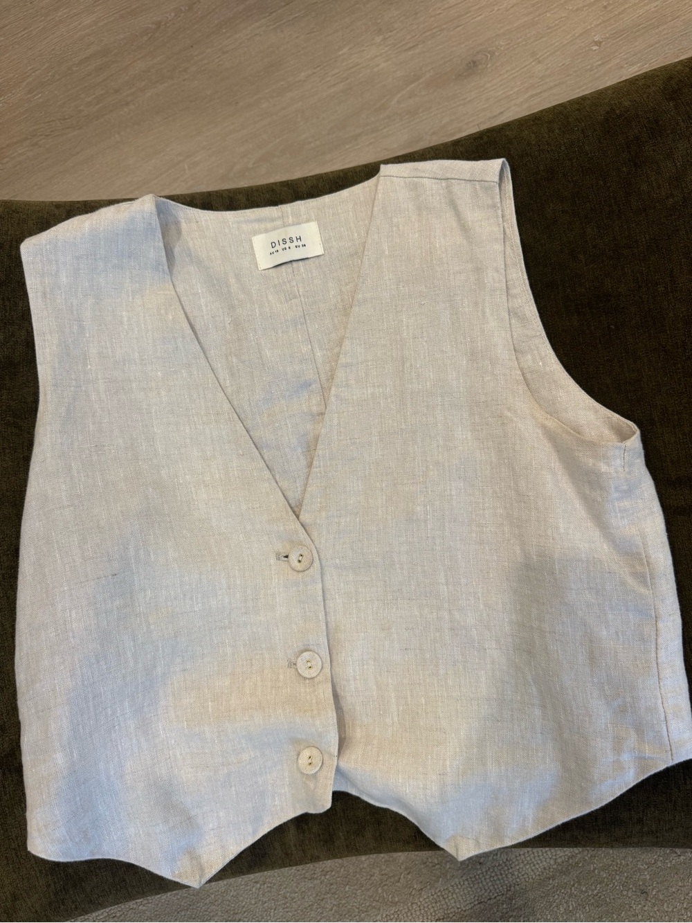 DISSH Banks Natural Linen Vest Size 6